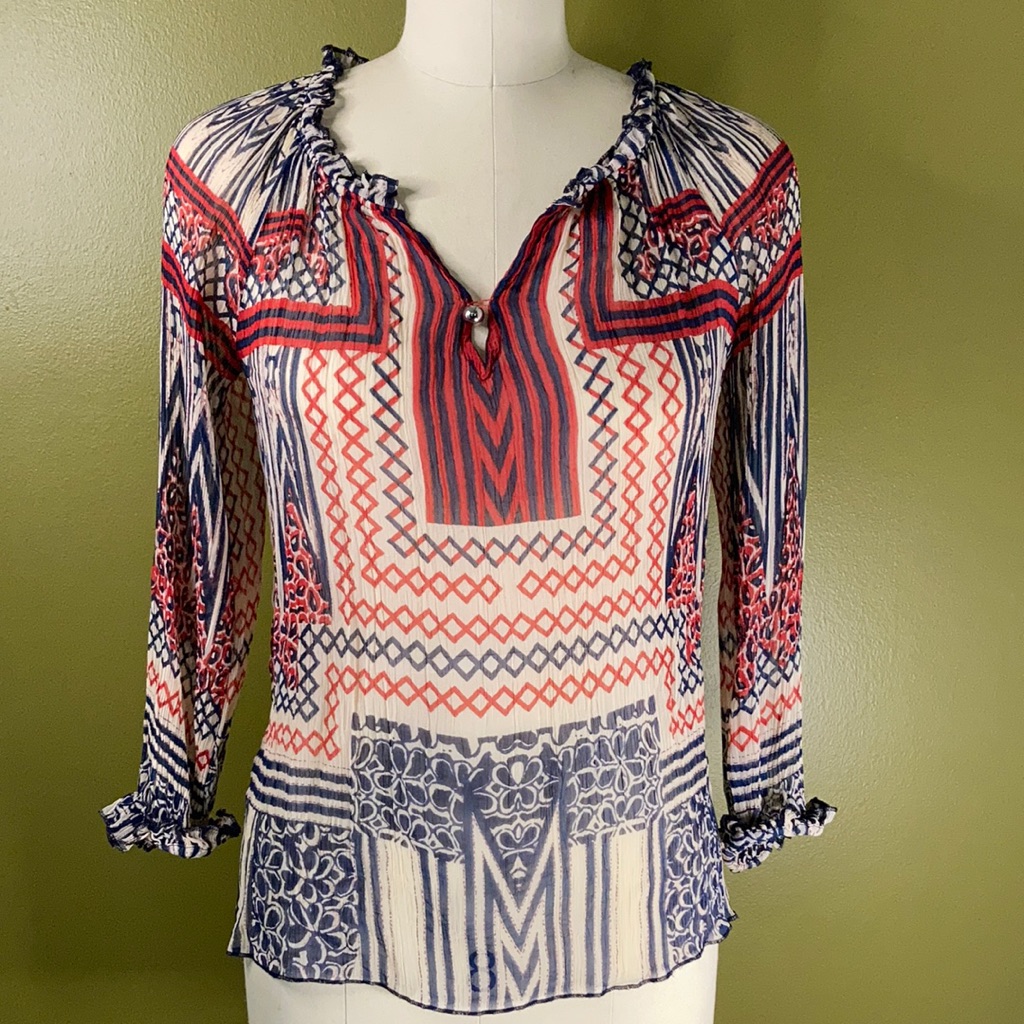 535 Lucky Brand Long Sleeve Blouse Xs